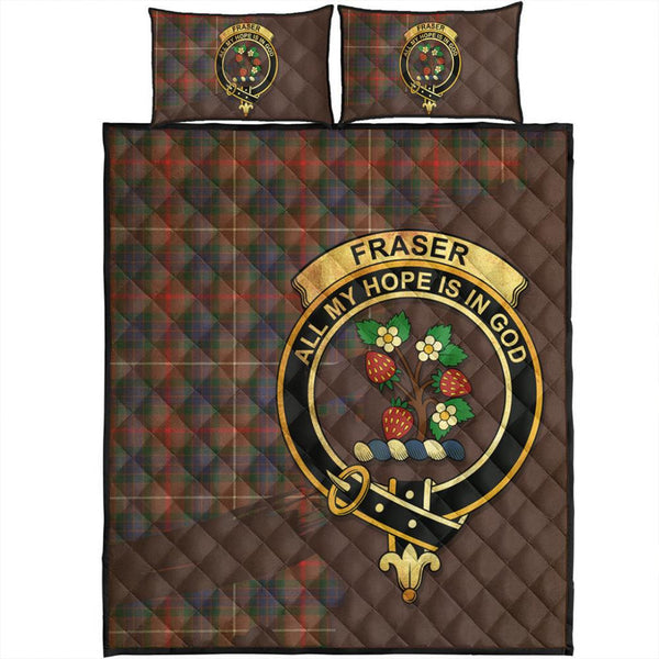 Fraser Hunting Modern Tartan Crest Quilt Bed Set Oldest Style