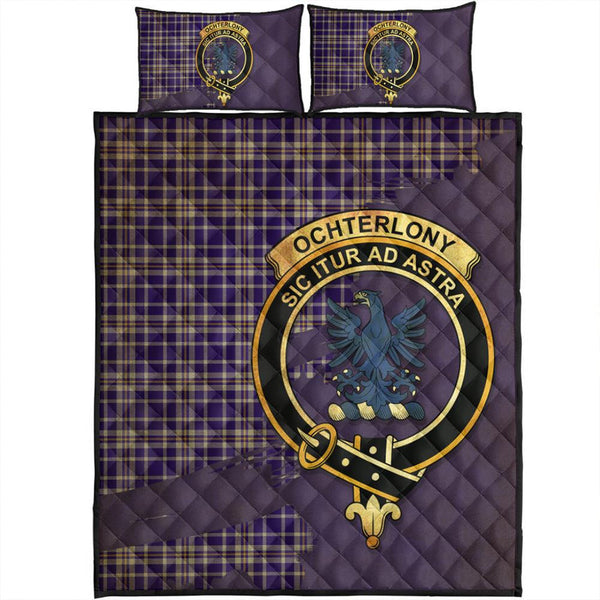 Ochterlony Tartan Crest Quilt Bed Set Oldest Style