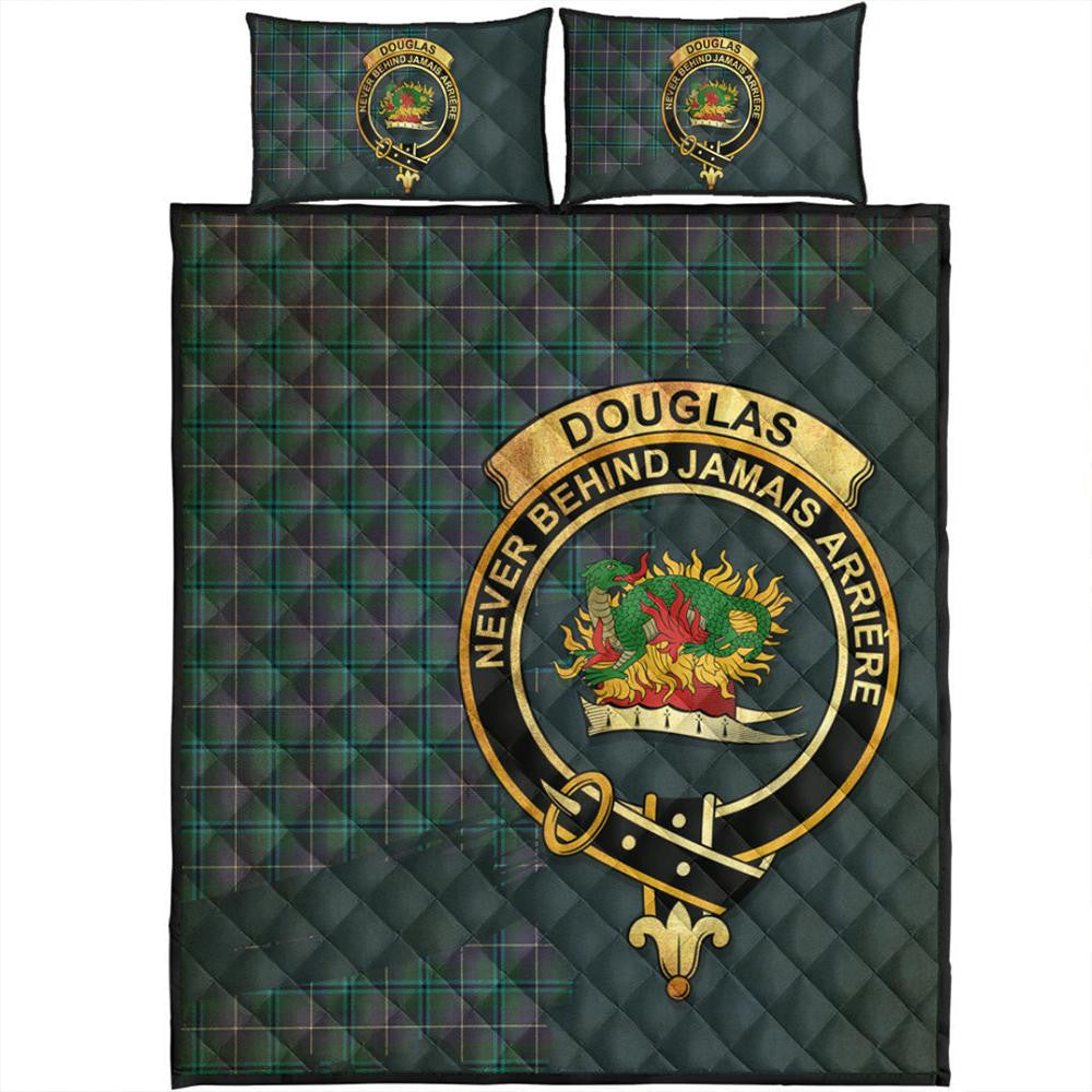 Douglas Modern Tartan Crest Quilt Bed Set Oldest Style