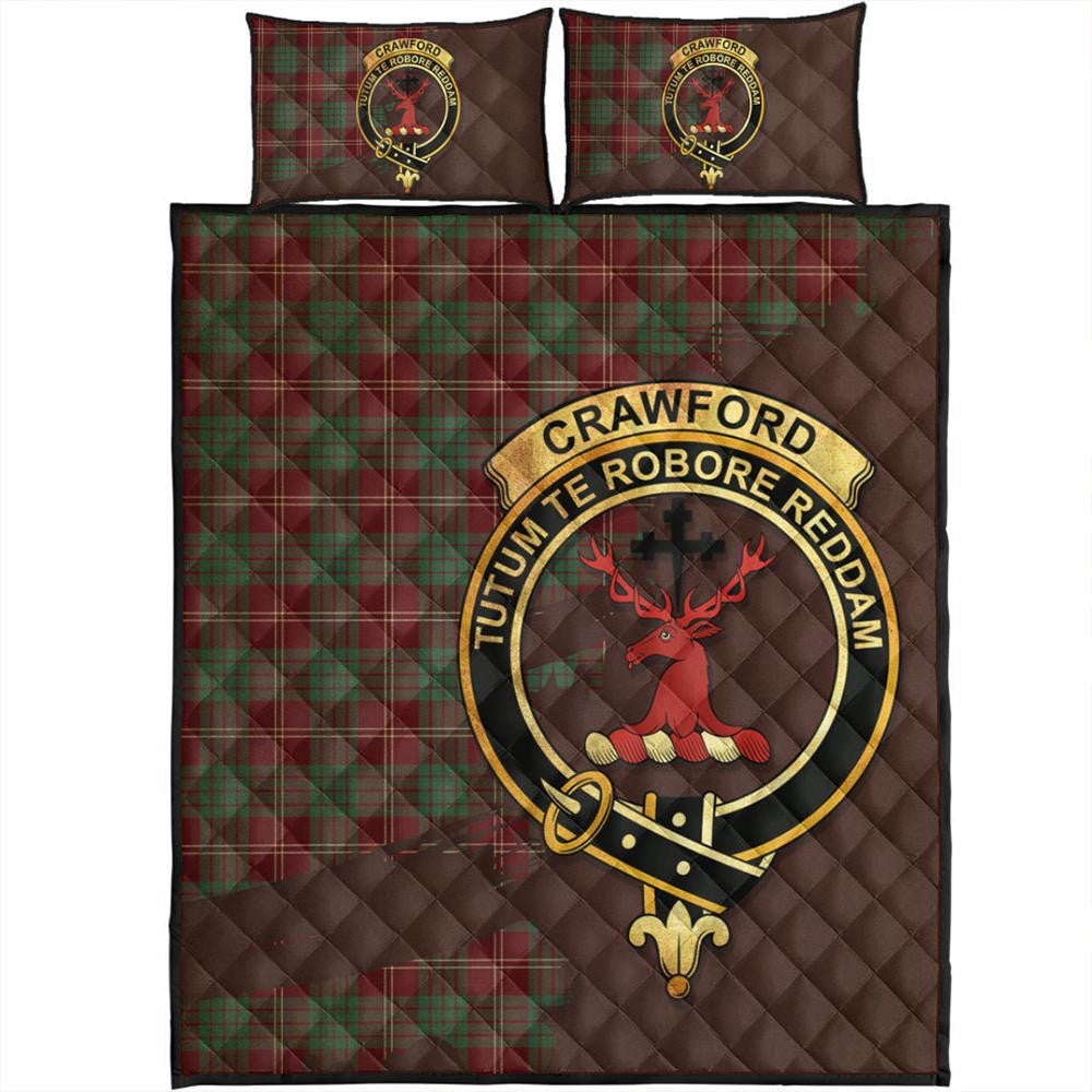 Crawford Modern Tartan Crest Quilt Bed Set Oldest Style