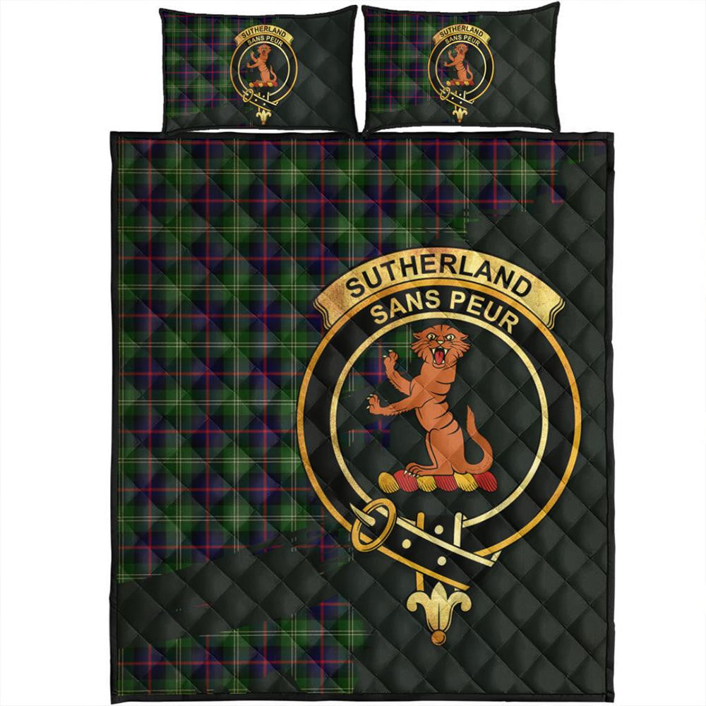 Sutherland Modern Tartan Crest Quilt Bed Set Oldest Style