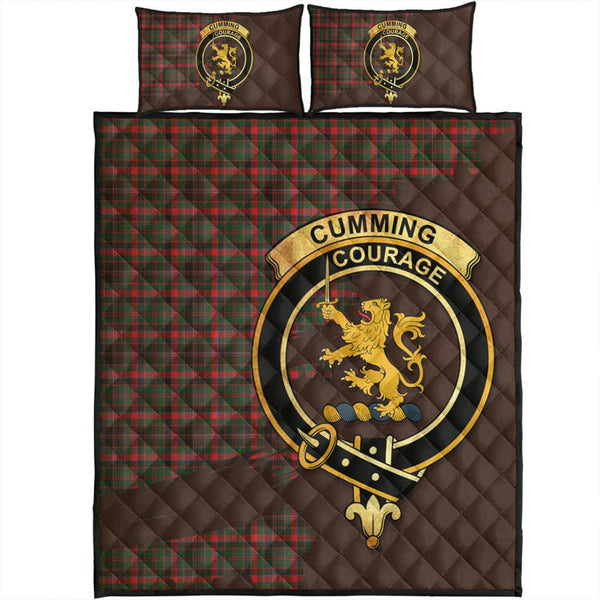 Cumming Hunting Modern Tartan Crest Quilt Bed Set Oldest Style