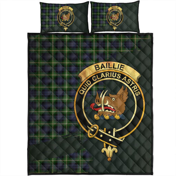 Baillie Modern Tartan Crest Quilt Bed Set Oldest Style