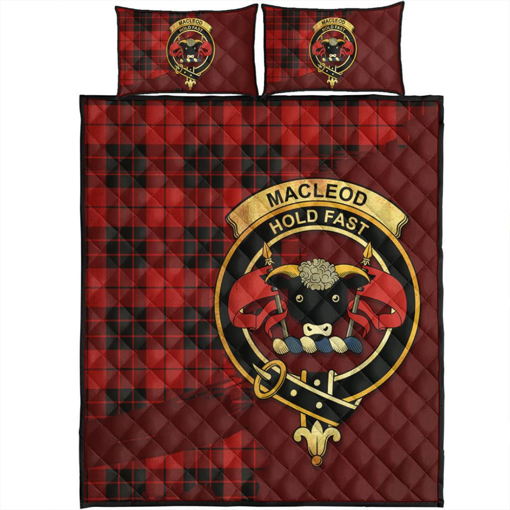 MacLeod of Raasay Tartan Crest Quilt Bed Set Oldest Style