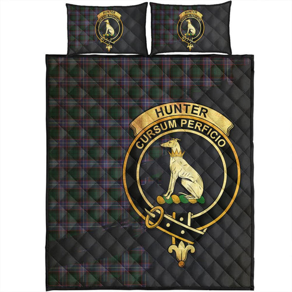 Hunter Modern Tartan Crest Quilt Bed Set Oldest Style