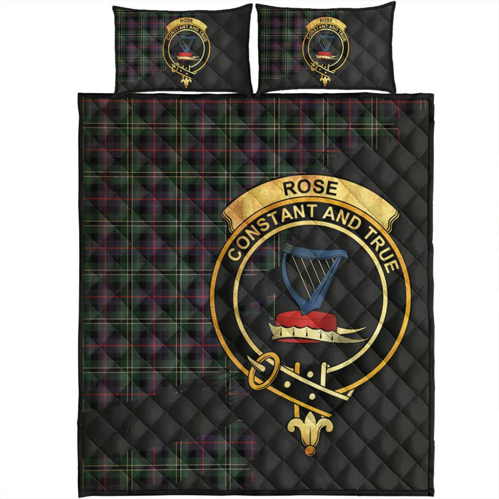 Rose Hunting Modern Tartan Crest Quilt Bed Set Oldest Style