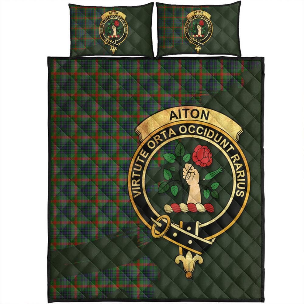 Aiton Tartan Crest Quilt Bed Set Oldest Style