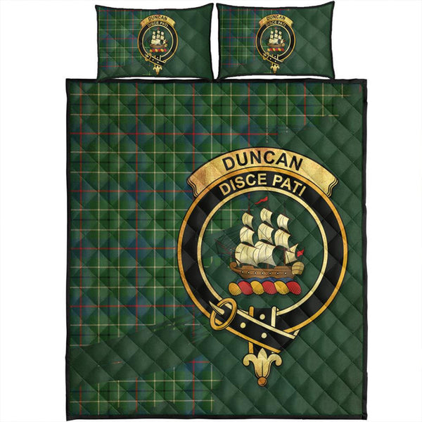 Duncan Ancient Tartan Crest Quilt Bed Set Oldest Style