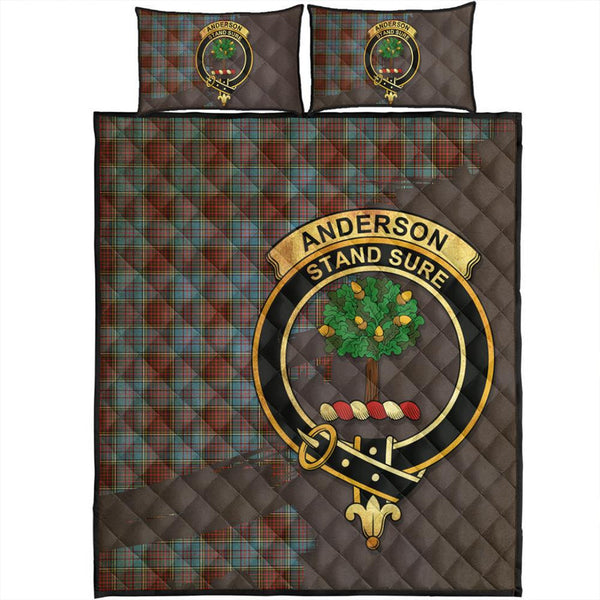 Anderson Modern Tartan Crest Quilt Bed Set Oldest Style