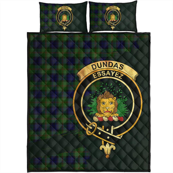 Dundas Modern 02 Tartan Crest Quilt Bed Set Oldest Style