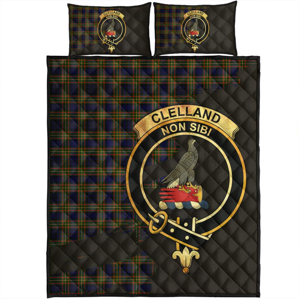 Clelland Modern Tartan Crest Quilt Bed Set Oldest Style