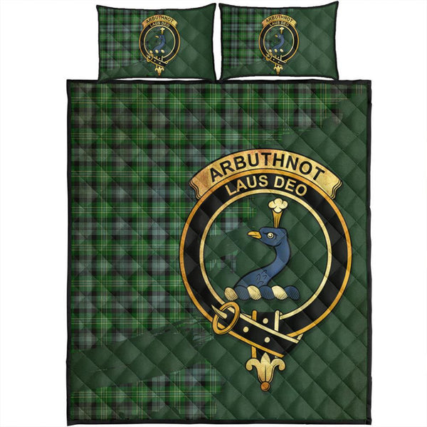 Arbuthnot Ancient Tartan Crest Quilt Bed Set Oldest Style