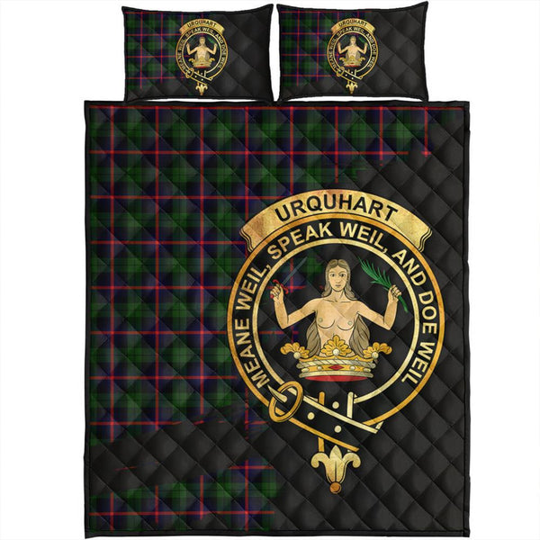 Urquhart Modern Tartan Crest Quilt Bed Set Oldest Style