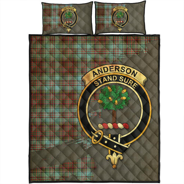 Anderson Ancient Tartan Crest Quilt Bed Set Oldest Style