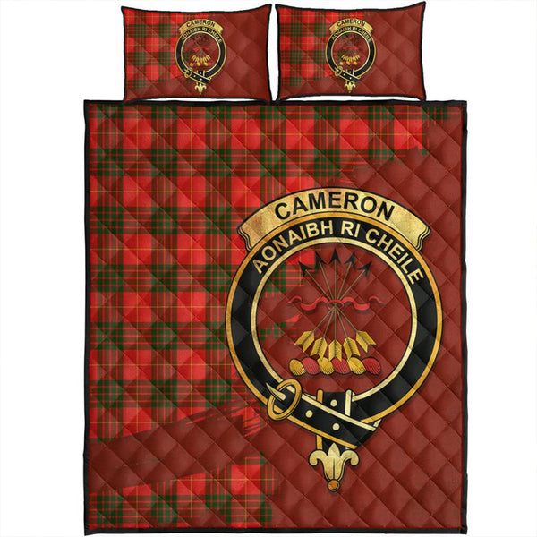 Cameron Modern Tartan Crest Quilt Bed Set Oldest Style