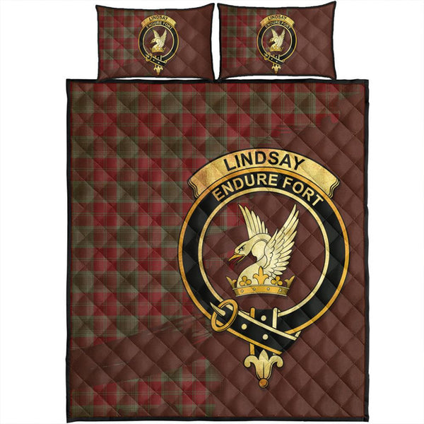 Lindsay Weathered Tartan Crest Quilt Bed Set Oldest Style