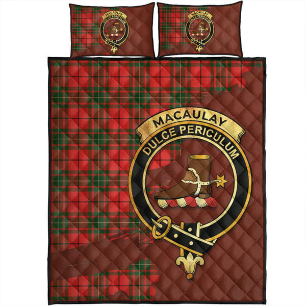 MacAulay Modern Tartan Crest Quilt Bed Set Oldest Style