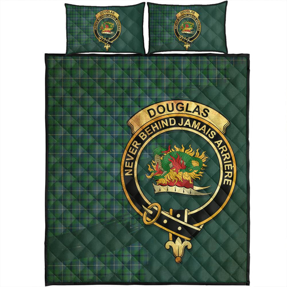 Douglas Ancient Tartan Crest Quilt Bed Set Oldest Style