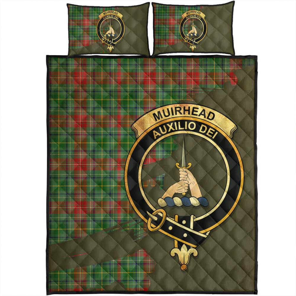 Muirhead Tartan Crest Quilt Bed Set Oldest Style