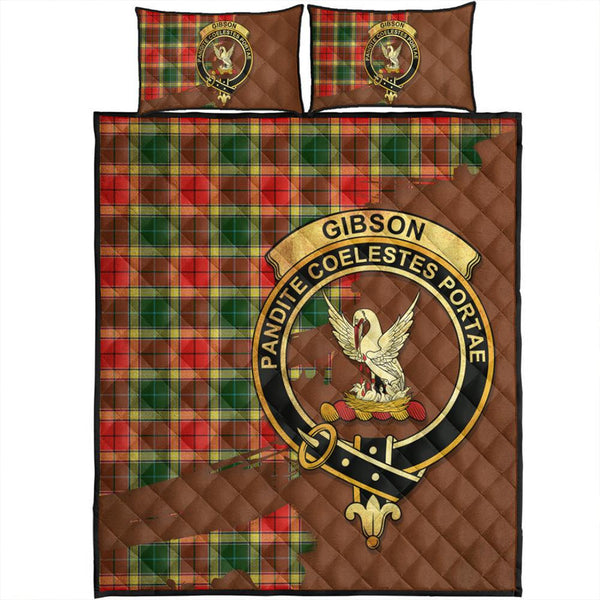 Gibbs Tartan Crest Quilt Bed Set Oldest Style