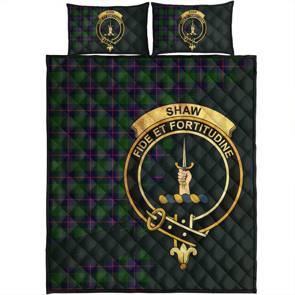 Shaw Modern Tartan Crest Quilt Bed Set Oldest Style