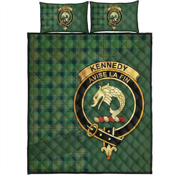 Kennedy Ancient Tartan Crest Quilt Bed Set Oldest Style