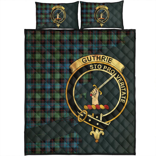 Guthrie Ancient Tartan Crest Quilt Bed Set Oldest Style