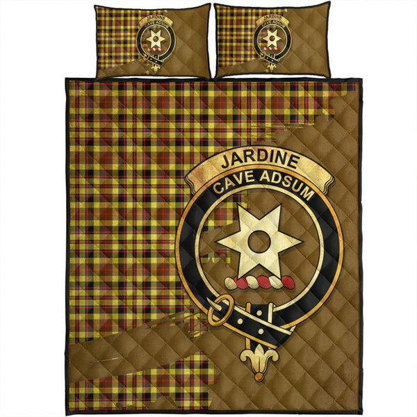 Jardine Tartan Crest Quilt Bed Set Oldest Style