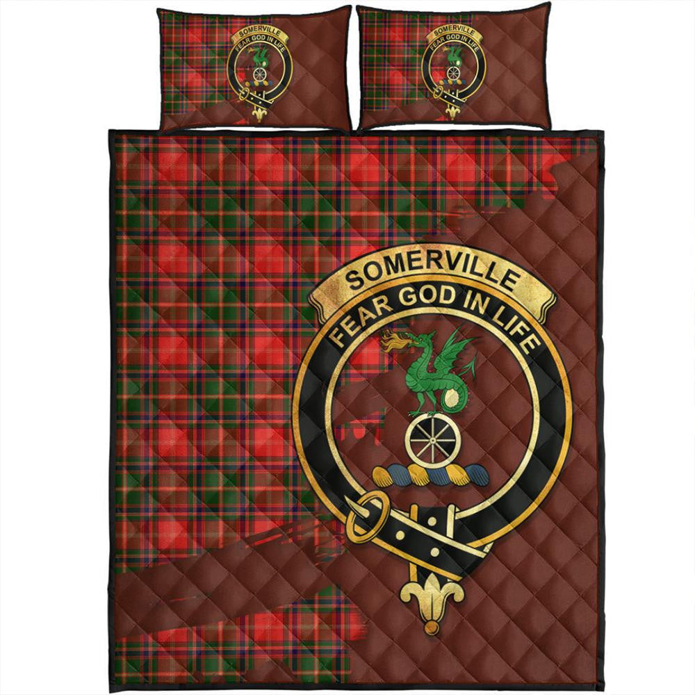 Somerville Modern Tartan Crest Quilt Bed Set Oldest Style