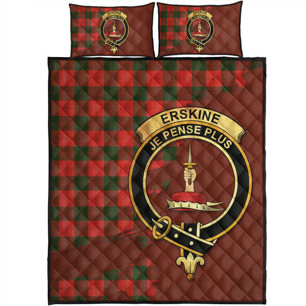 Erskine Modern Tartan Crest Quilt Bed Set Oldest Style