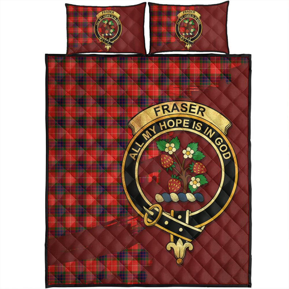 Fraser Modern Tartan Crest Quilt Bed Set Oldest Style