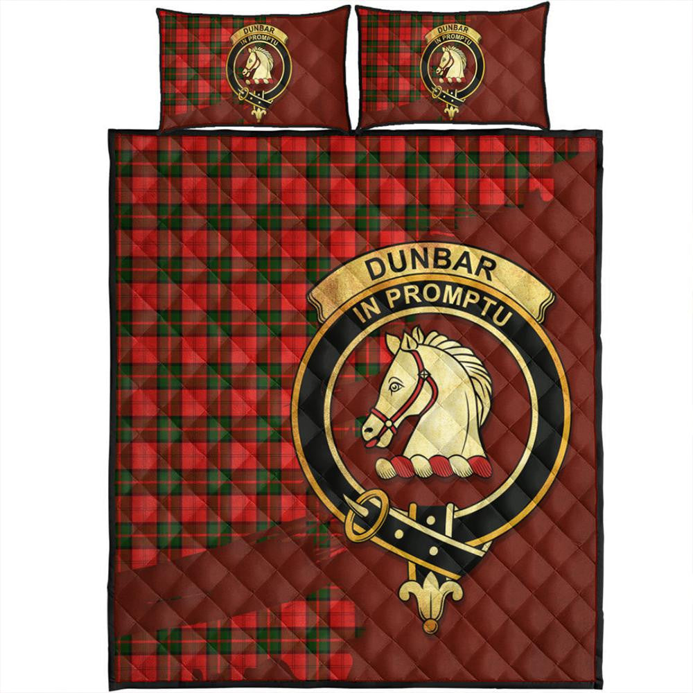 Dunbar Modern Tartan Crest Quilt Bed Set Oldest Style