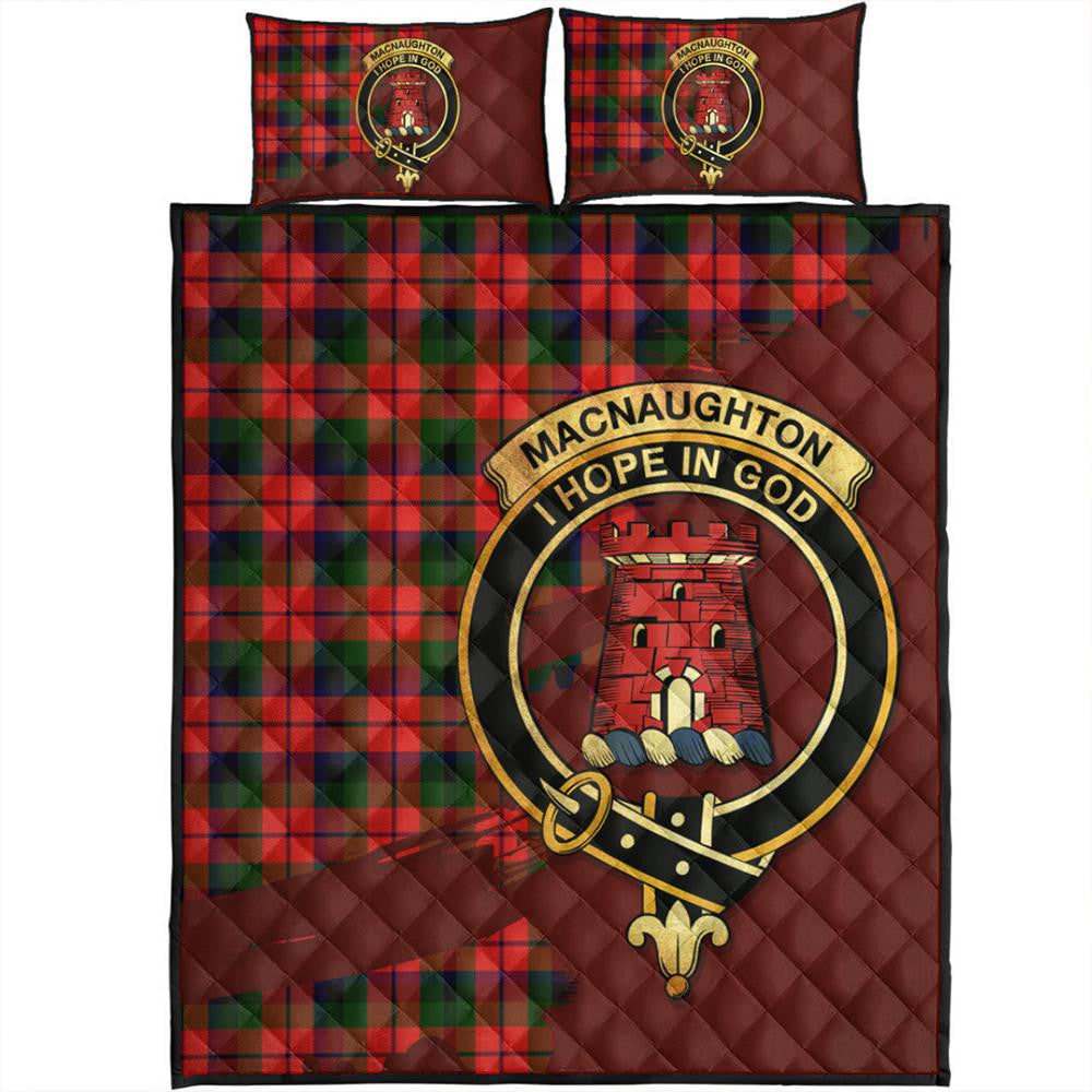 MacNaughton Modern Tartan Crest Quilt Bed Set Oldest Style