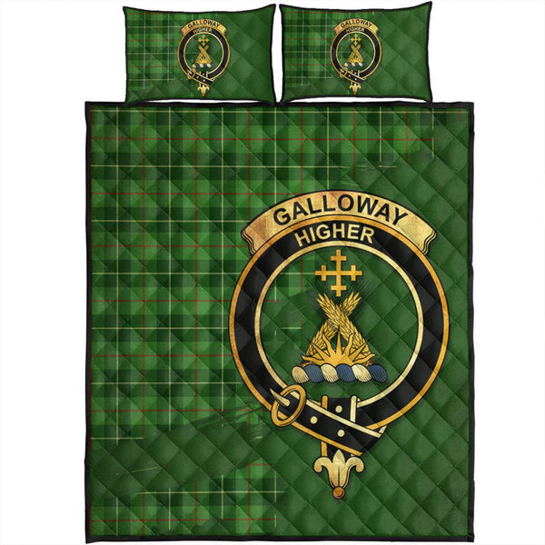 Galloway District Tartan Crest Quilt Bed Set Oldest Style