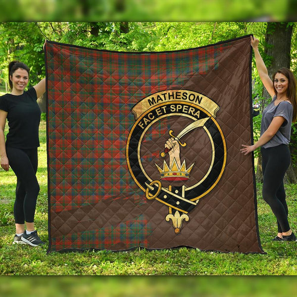 Matheson Ancient Tartan Crest Premium Quilt Oldest Style