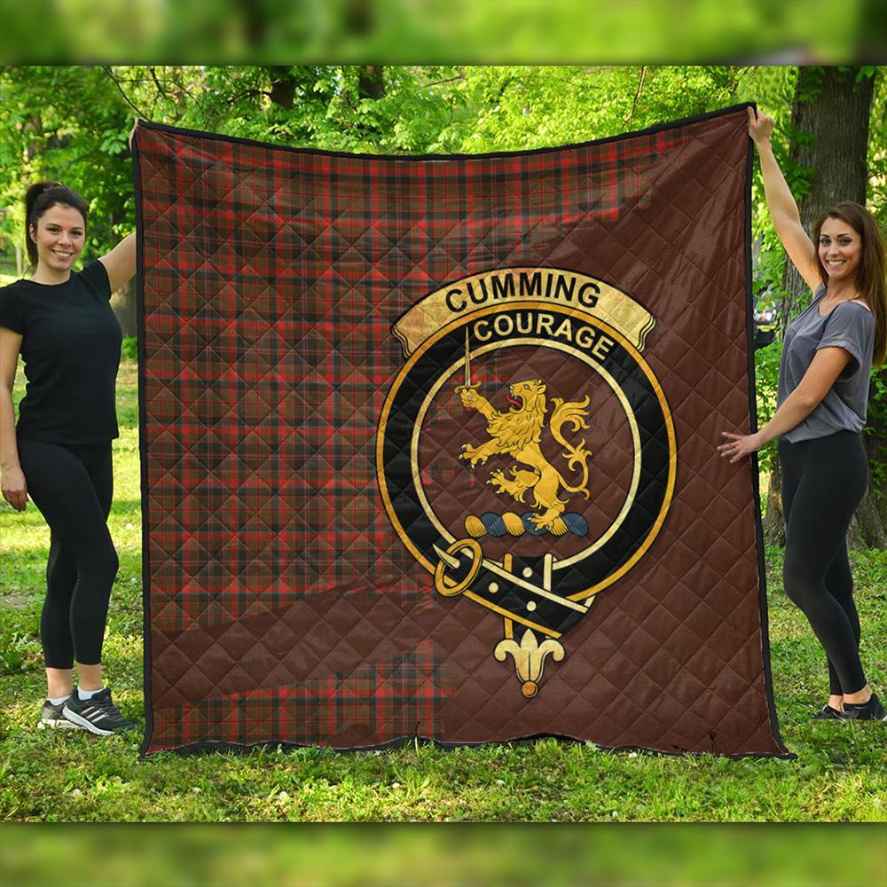 Cumming Hunting Weathered Tartan Crest Premium Quilt Oldest Style