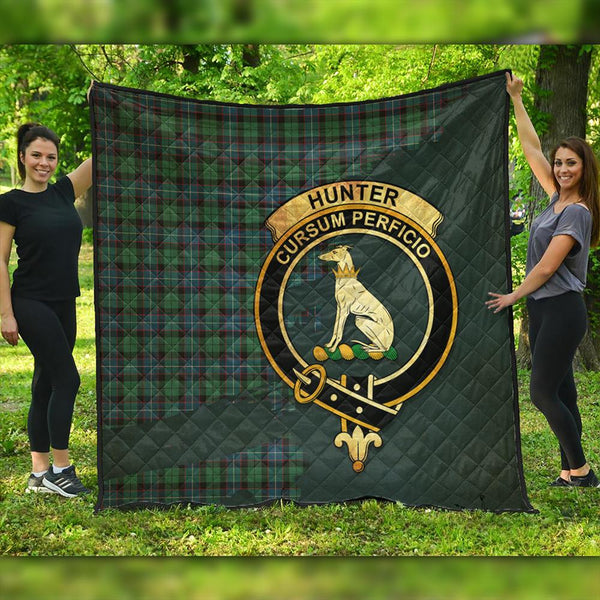 Hunter Ancient Tartan Crest Premium Quilt Oldest Style