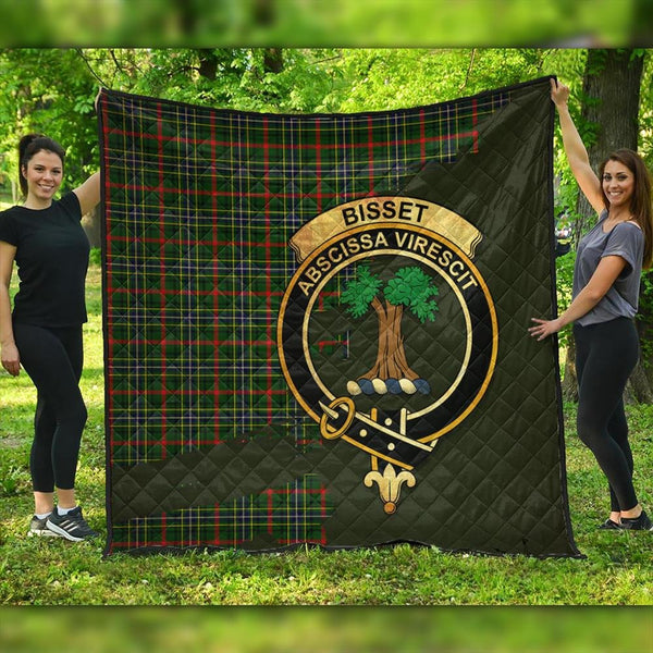 Bisset Tartan Crest Premium Quilt Oldest Style