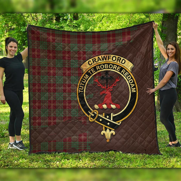 Crawford Modern Tartan Crest Premium Quilt Oldest Style