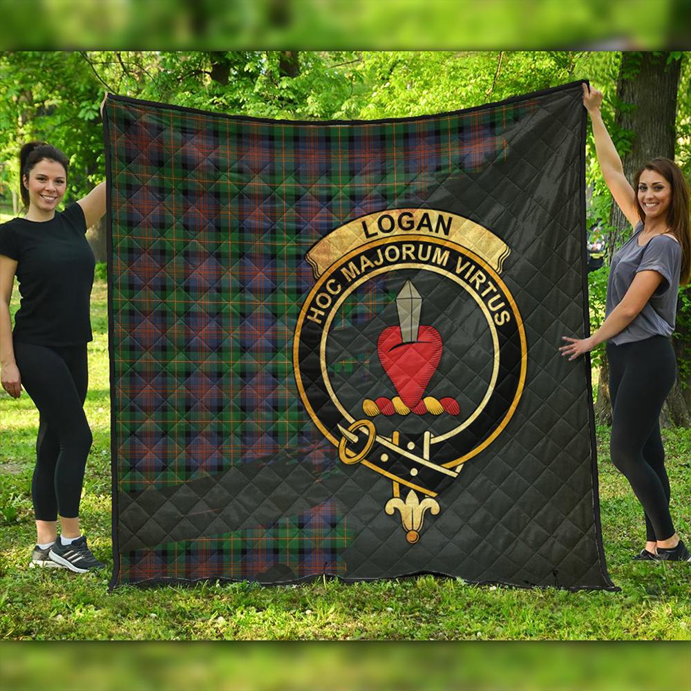 Logan Ancient Tartan Crest Premium Quilt Oldest Style