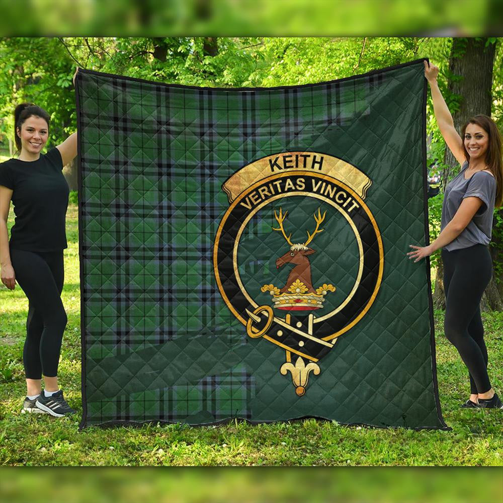 Keith Ancient Tartan Crest Premium Quilt Oldest Style