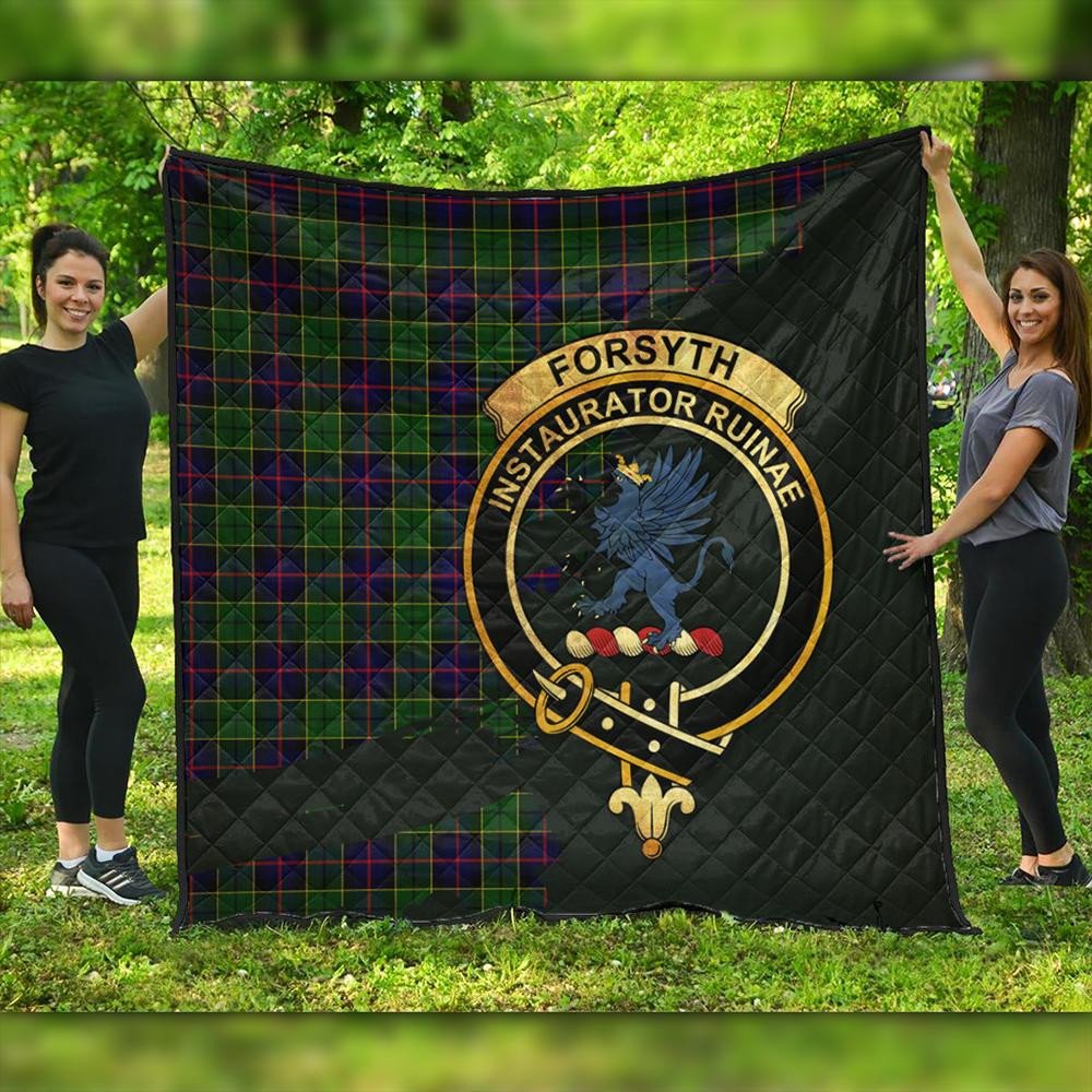 Forsyth Modern Tartan Crest Premium Quilt Oldest Style