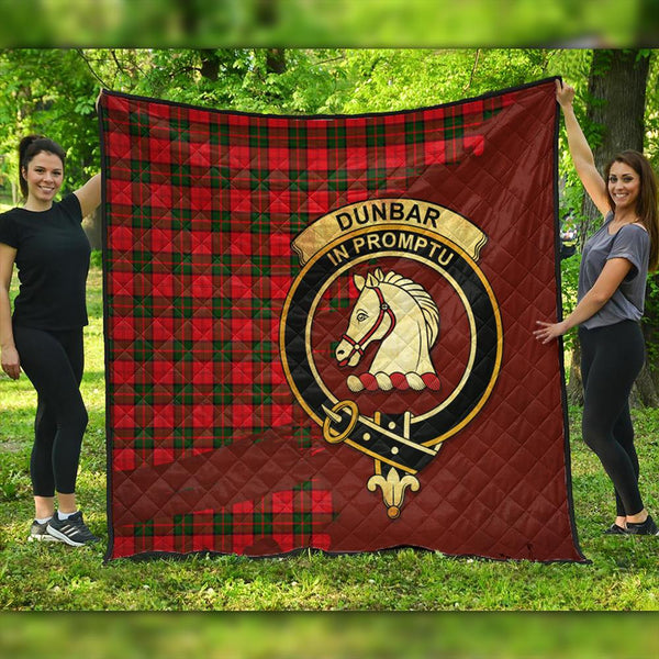 Dunbar Modern Tartan Crest Premium Quilt Oldest Style