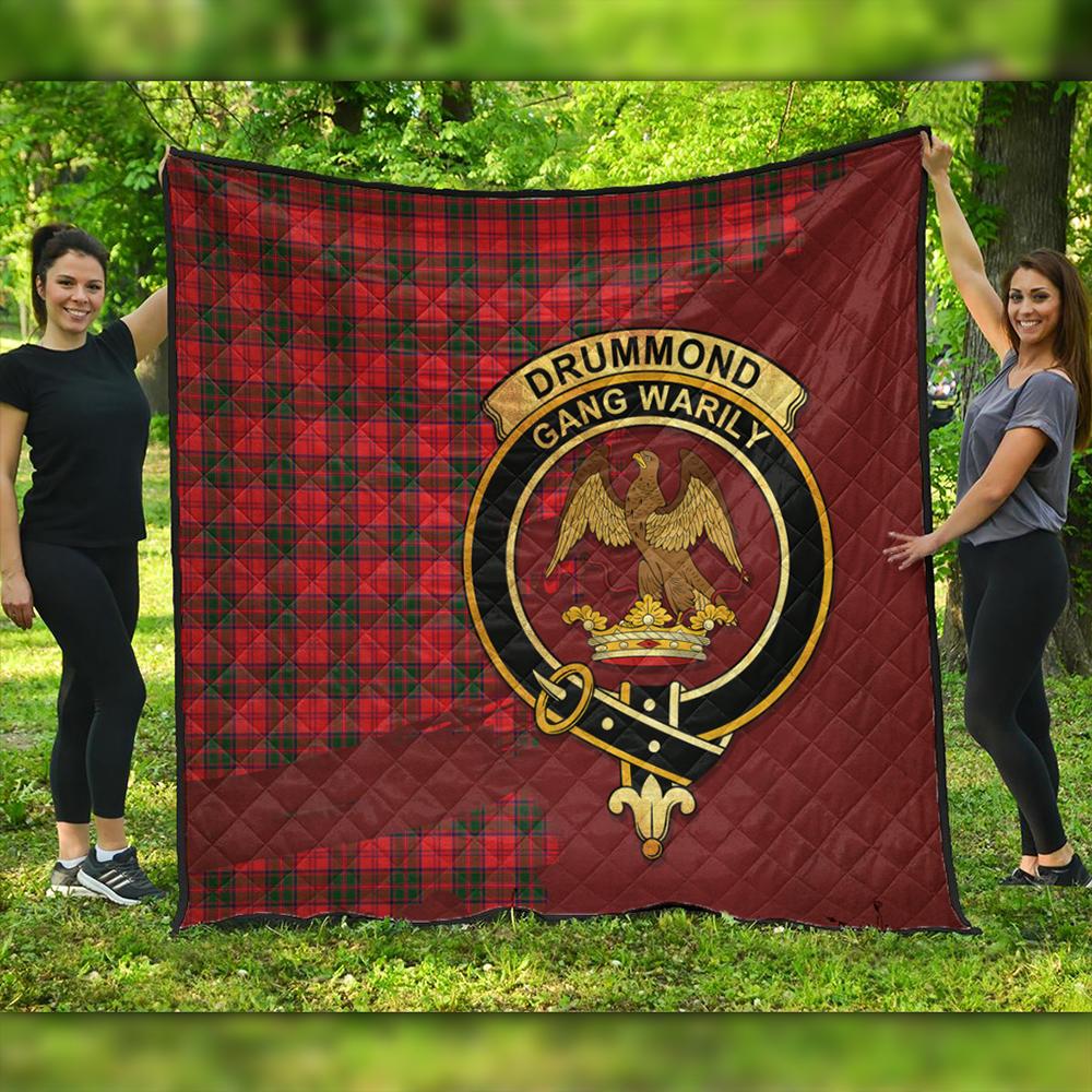 Drummond Modern Tartan Crest Premium Quilt Oldest Style