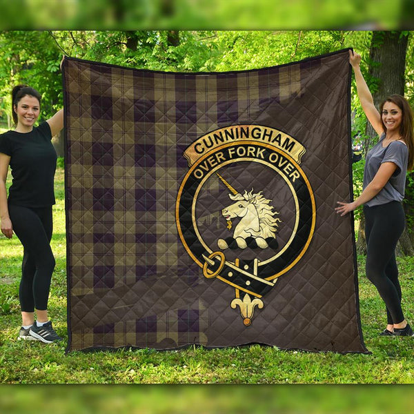 Cunningham Dress Blue Dancers Tartan Crest Premium Quilt Oldest Style