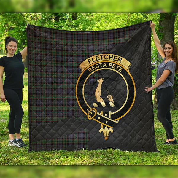 Fletcher Modern Tartan Crest Premium Quilt Oldest Style