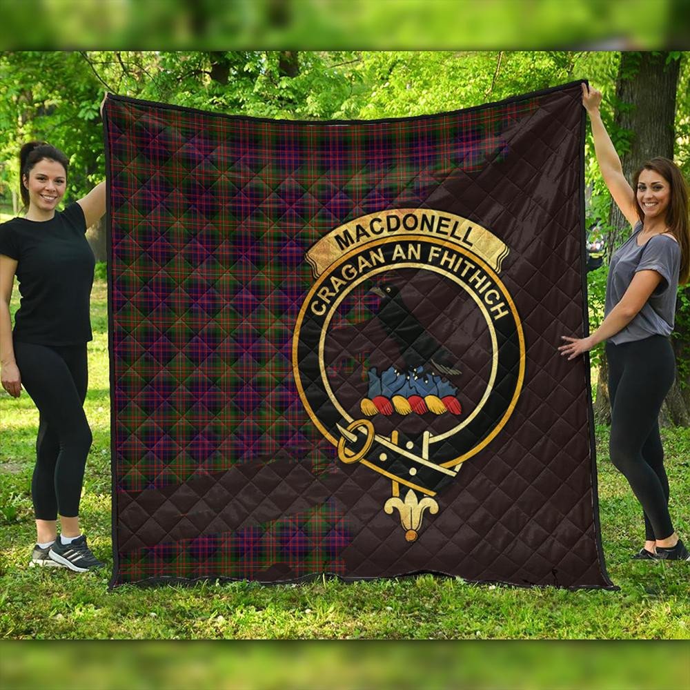 MacDonnell of Glengarry Modern Tartan Crest Premium Quilt Oldest Style