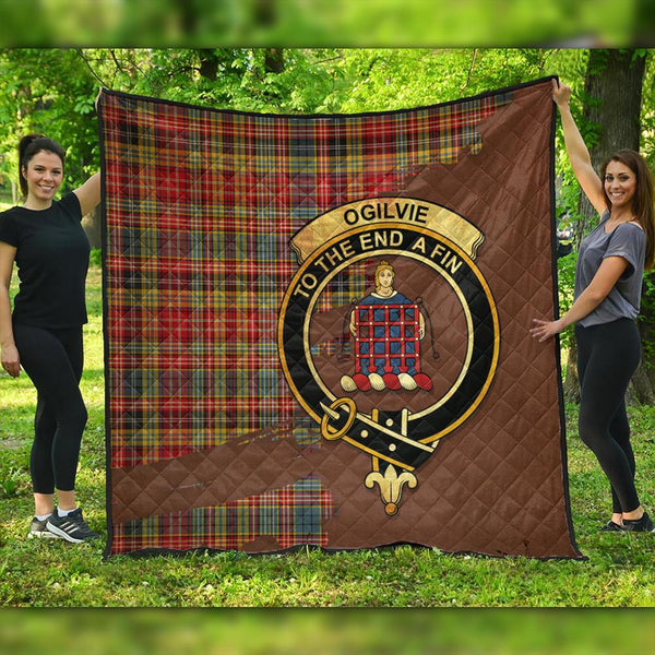 Ogilvie Tartan Crest Premium Quilt Oldest Style