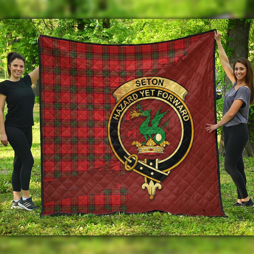 Seton Modern Tartan Crest Premium Quilt Oldest Style