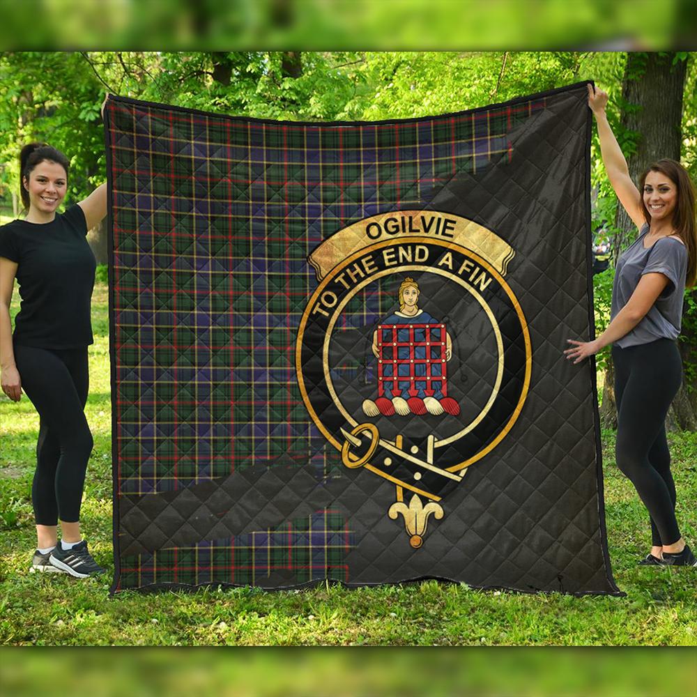 Ogilvie of Airlie Ancient Tartan Crest Premium Quilt Oldest Style